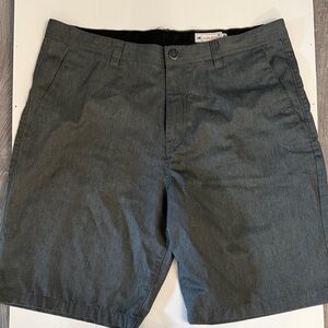 Volcom Men's Dark Charcoal Flat-Front Shorts